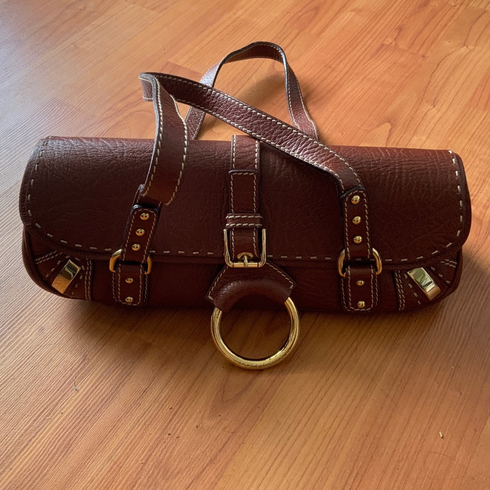 DOLCE & GABBANA  Authentic vintage double strap shoulder handbag